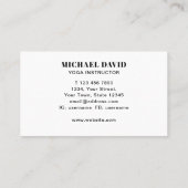 Rustic Tree Yoga Instructor Visitekaartje (Achterkant)
