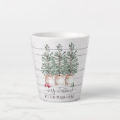 Rustic Trees kerstfeestdag latte Mok (Voorkant)