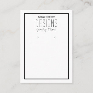 Rustic Trendy Earring Display Card Visitekaartje