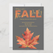 Rustic Trendy Herfst Dinner Party Invitation Kaart (Voorkant)