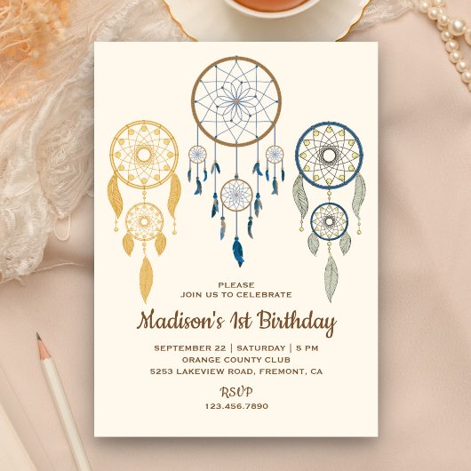 Rustic Tribal Boho Dream Catchers Verjaardagsfeest Kaart