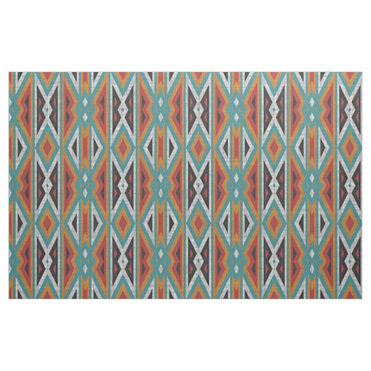 Rustic Tribe Mosaic Native American Indian Pattern Stof (Fat Quarter)