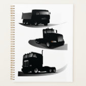 Rustic Trois Camions Noirs Conception Vintage Cami (Devant)