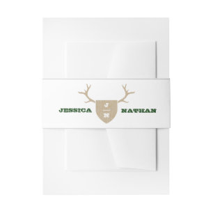 Rustic Trophy Groene Buik Band Uitnodigingen Wikkel