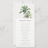 Rustic Tropical Beach Palm Trees Programme de mari (Dos)