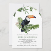 Rustic Tropical Jungle Cute Toucan Baby Shower Kaart (Voorkant)