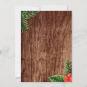 Rustic Tropical Luau Birthday Invitation Kaart (Achterkant)