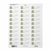 Rustic Tropical Palm Trees Beach Sand Address Etiket (Full Sheet)