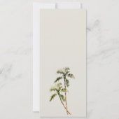 Rustic Tropical Palm Trees Beach Sand Wedding Menu Kaart (Achterkant)