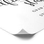 Rustic Trouw Selfie Station Bord Poster (Hoek)