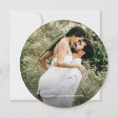 Rustic Trouwdag Bewaar de datum foto Houtstructuur Kaart (Achterkant)