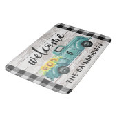 Rustic  Truck Buffalo Check familienaam Do Badmat (Gekanteld)