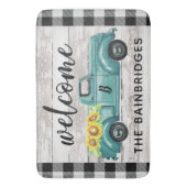 Rustic  Truck Buffalo Check familienaam Do Badmat (Voorkant Verticaal)