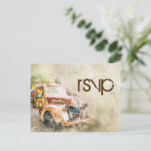  Rustic Truck Reception Dinner RSVP Entree Uitnodiging Briefkaart (Staand voorkant)