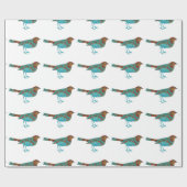 Rustic Turquoise Bird Cadeaupapier (Vlak)
