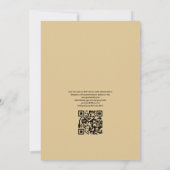 Rustic Turquoise QR Code RSVP Beach Wedding Kaart (Achterkant)