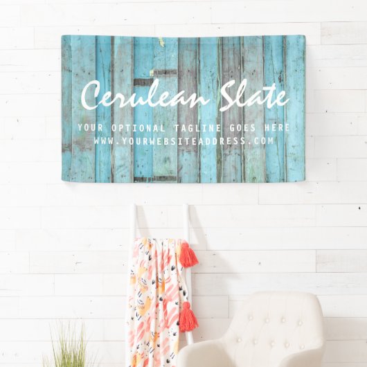 Rustic Turquoise Wood & Boho Chic Boutique Spandoek (Insitu)