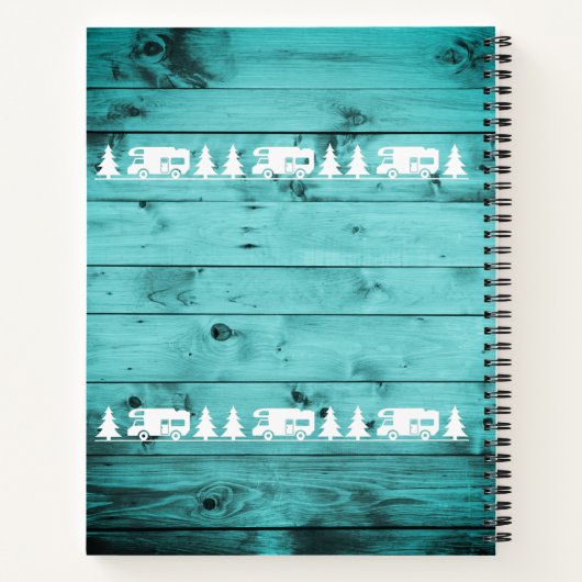 Rustic Turquoise Wood Camping Custom RV Journal (Dos)