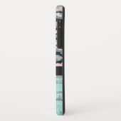 Rustic Turquoise Wood Pink Antler Camo Case-Mate iPhone Case (Achterkant/links)
