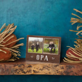 Rustic Twee Foto's Opa Opa Fotoplaat (Zijkant)