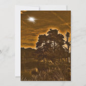 Rustic twinkle light country wedding invitation (Dos)