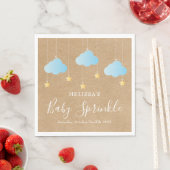 Rustic Twinkle Sprinkle Baby Boy Sprinkle/Shower Servet (Insitu)