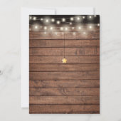 Rustic Twinkle Sprinkle Little Star-Baby shower Kaart (Achterkant)