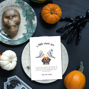 Rustic Two Little Boos Ghost Twins Baby shower Bedankkaart