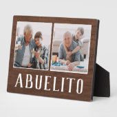 Rustic Two Photo Abuelito Grandpa Fotoplaat (Zijkant)