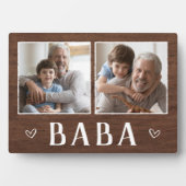 Rustic Two Photo Baba Grandpa Fotoplaat (voorkant)
