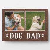 Rustic Two Photo Dog Dad Fotoplaat (voorkant)