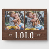 Rustic Two Photo Lolo Grandpa Fotoplaat (voorkant)