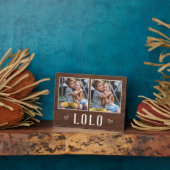 Rustic Two Photo Lolo Grandpa Fotoplaat (Zijkant)