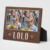 Rustic Two Photo Lolo Grandpa Fotoplaat (Zijkant)