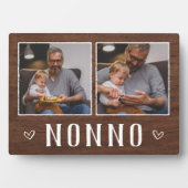 Rustic Two Photo Nonno Grandpa Fotoplaat (voorkant)
