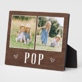 Rustic Two Photo Pop Grandpa Fotoplaat (Zijkant)