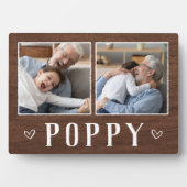 Rustic Two Photo Poppy Grandpa Fotoplaat (voorkant)