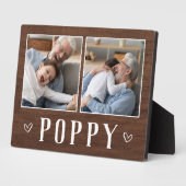 Rustic Two Photo Poppy Grandpa Fotoplaat (Zijkant)