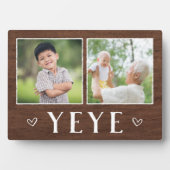 Rustic Two Photo Yeye Grandpa Fotoplaat (voorkant)