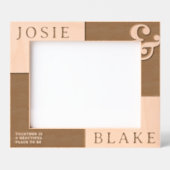 Rustic Two-Tone Personalized Couple Photo Gegraveerde Lijstjes (Voorkant)