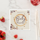 Rustic Typhography Coffee Beans Baby shower Servet (Insitu)