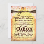 Rustic Typography Wedding Invitations Kaart (Voorkant)