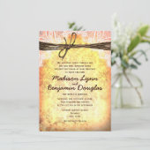  Rustic Typography Wedding Invitations Kaart (Staand voorkant)