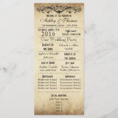 Rustic Typography Wedding Programs Programma (Voorkant)
