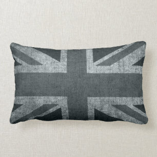 Rustic Union Jack in Grays Kussen