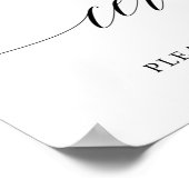 Rustic Unplugged Wedding Ceremony Sign Poster (Hoek)