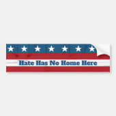 Rustic USA Patriotic Flag "Hate heeft geen thuis h Bumpersticker (Voorkant)