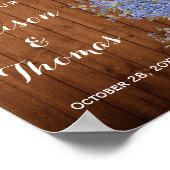 Rustic vergeet me niet poster (Hoek)