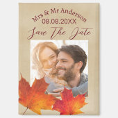 Rustic verlaat Herfst Fall Wedding Save the Date Magneet (Voorkant)