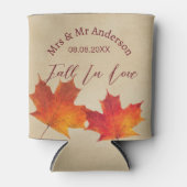 Rustic verlaat Herfst in liefde herfstbruiloftsgun Blikjeskoeler (Voorkant)